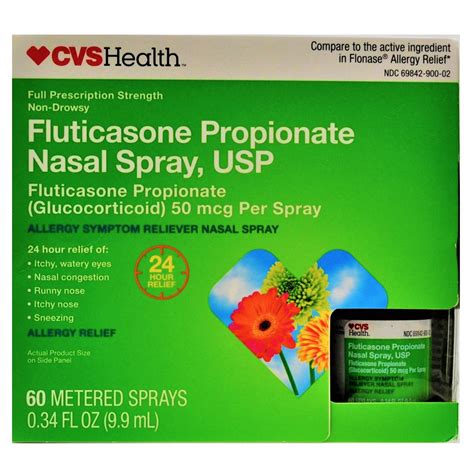 Cvs Health Fluticasone Nasal Spray 60 Metered Sprays 50 Mcg