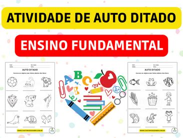 Atividades De Auto Ditado Para Ensino Fundamental