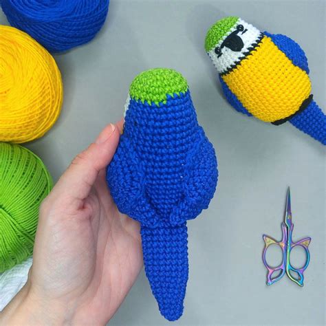 Arara Canind Azul De Croch Amigurumi Elo Produtos Especiais