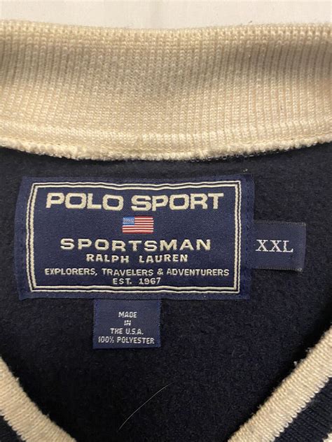 Vintage 90s Polo Sport Sportsman Blue Sherpa Fleece V Gem