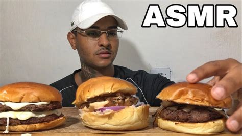 Asmr Mini Burgers Artesanais Duplo C Creme Queijo E Chapa Alta