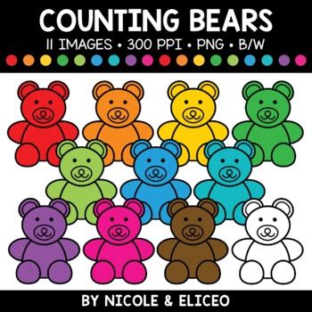 Counting Bear Clipart By Nicole And Eliceo Teachers Pay Teachers