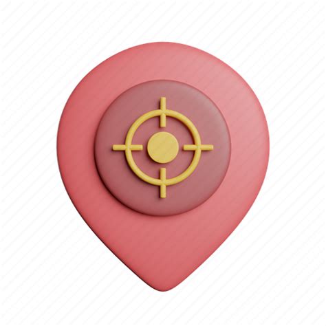 Target Placeholder Location Front Direction Pin Map 3d