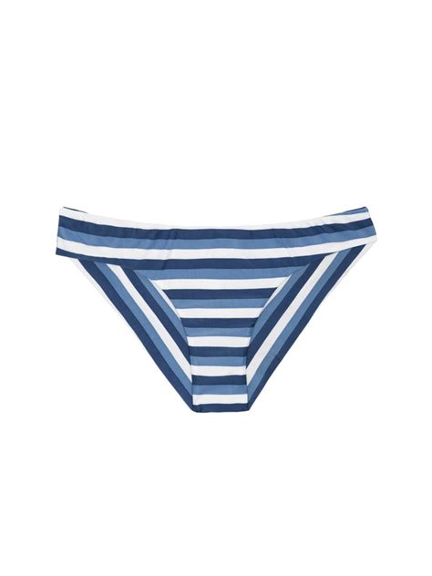 Wei Blau Gestreifte Brasilianische Bikinihose Calcinha Maresia Sporty Bikini Brasil Shop