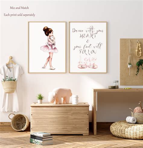 Ballerina Wall Art Printable Pink Nursery Decor Printable - Etsy