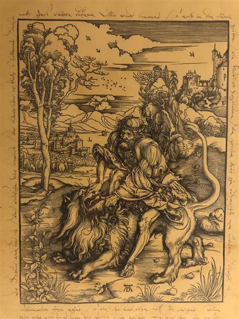 Da Albrecht Durer Sansone Uccide Il Leone Catawiki