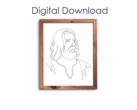 Jesus Christ Line Drawing Lds Looking Ahead Digital Download Jesus Picture Christian