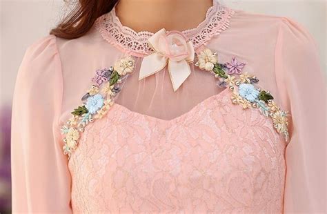 Elegant Long Sleeves Lace Floral Pattern Tops 3 Styles On Luulla