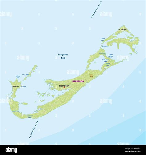 Simple Political Map Of Bermuda Stock Vector Image And Art Alamy