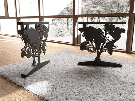 Dining Table Legs With Unique World Map Tree Design Premium Quality Made With Laser Cutted