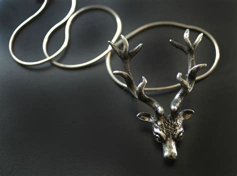 Deer Necklace SilverBotanica Handmade Jewelry Designed By Alicia