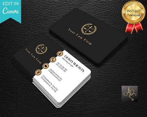 Editable Luxury Business Cards Black And Gold Business Card Template