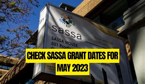 Check Sassa Grant Dates For May