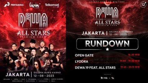 Konser Dewa All Stars Di Stadion Gbk Dimulai Jam Malam Ini Open