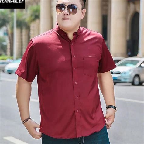 Jual PROMO Kemeja Lengan Pendek Polos XXL XXXL Ronald Jumbo