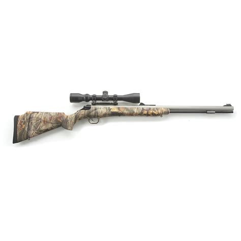 Thompson Center Impact 50 Cal Muzzleloader With 3 9x40 Mm Scope Camo Stock 209921 Black