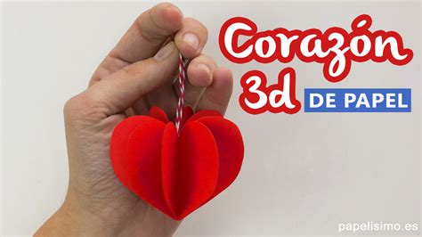 Corazones 3d De Papel Papelisimo