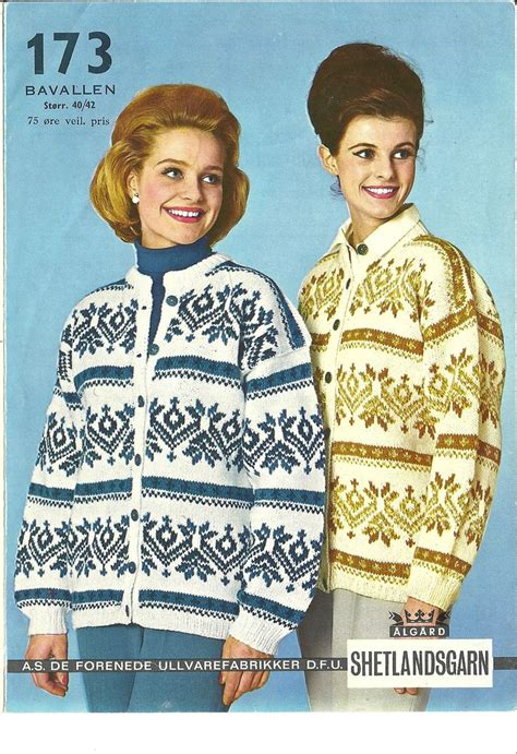 Two Women Wearing Sweaters And Jackets In Knitting Pattern From The