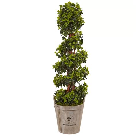 Artificial English Floor Ivy Topiary In Planter Fake Plants Decor