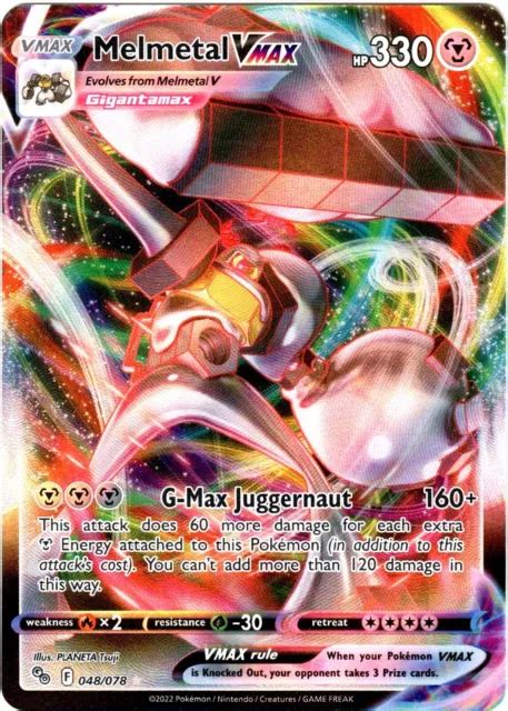 POKEMON MELMETAL VMAX 048 078 Full Art Ultra Rara Holo Pokemon Go