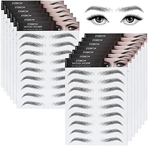 Amazon Blulu 18 Sheets 4D Hair Like Waterproof Eyebrow Tattoos