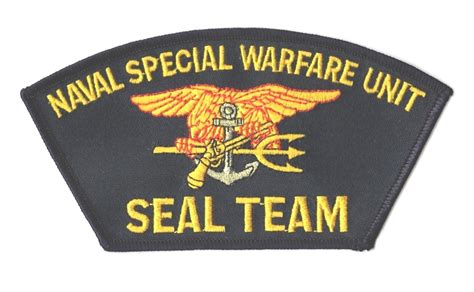 Navy Naval Special Warfare Unit Seal Team 5 Embroidered Trident Patch