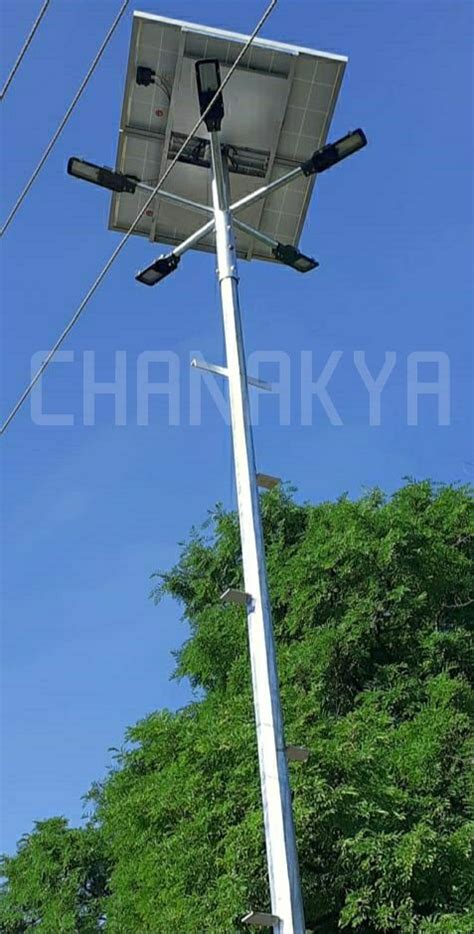 Mild Steel Cool White Gi Octagonal Solar Mast Pole For Outdoor At Rs