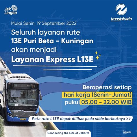 Transportasi Jakarta On Twitter Sahabat TiJe Mulai Senin 19