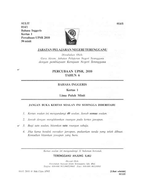 Pdf Percubaan Upsr Bi Paper Dokumen Tips