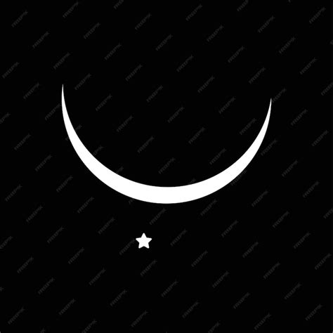 Premium Vector Half Moon With Planet Venus Star Icon Shukratara And Moon