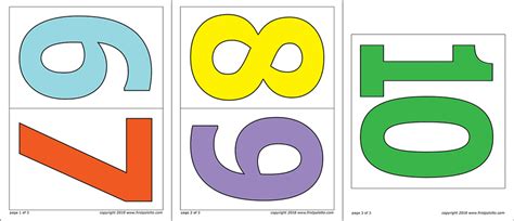 Large Printable Numbers 1 10 Color