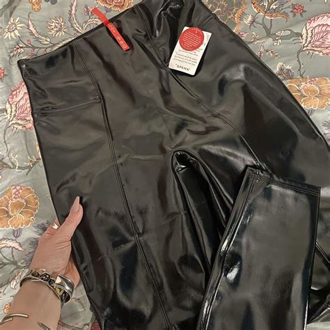 Spanx Brand High Shine Patent Leather Leggings Depop
