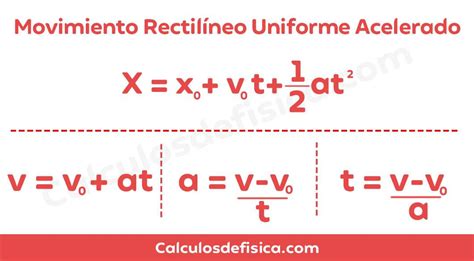 Señuelo Probablemente agrio movimiento uniforme rectilineo formulas