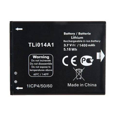 1400mAh Battery For Alcatel One Touch Pop D3 TLi014a1 CAB60B0000C1