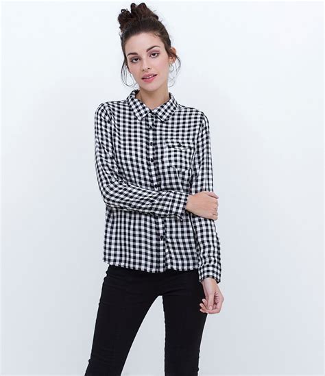 Camisa Xadrez Com Bolso Lojas Renner Camisa Xadrez Feminino Moda