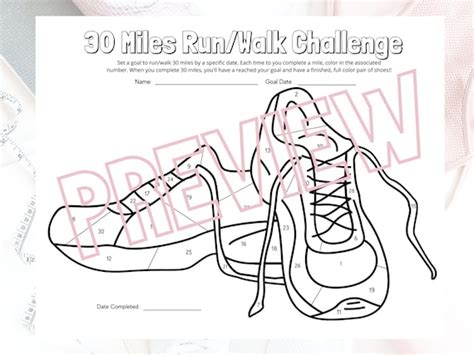 Printable Mile Tracker Coloring Page Wahidahisira