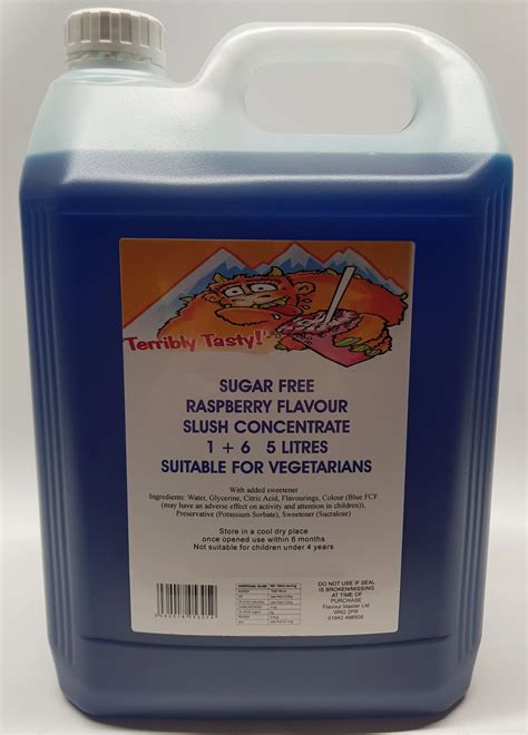 4 x 5 Litres Sugarfree Slush 1+6 Mixed Case Terribly Tasty