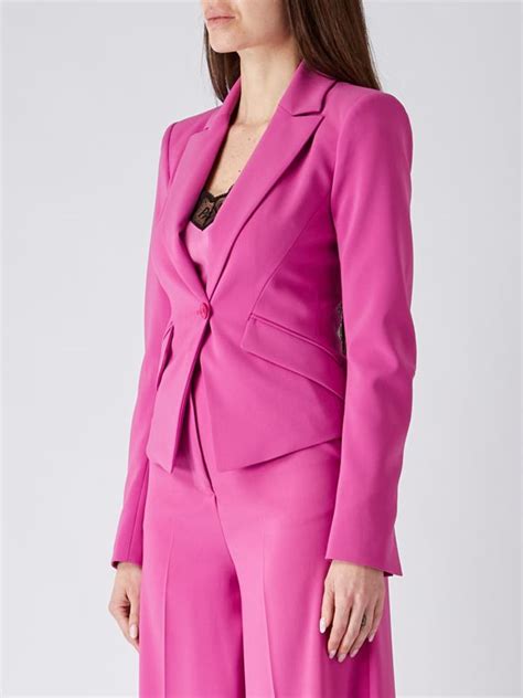 Giacca Donna Patrizia Pepe Essential In Crepe Magenta Acquista Online