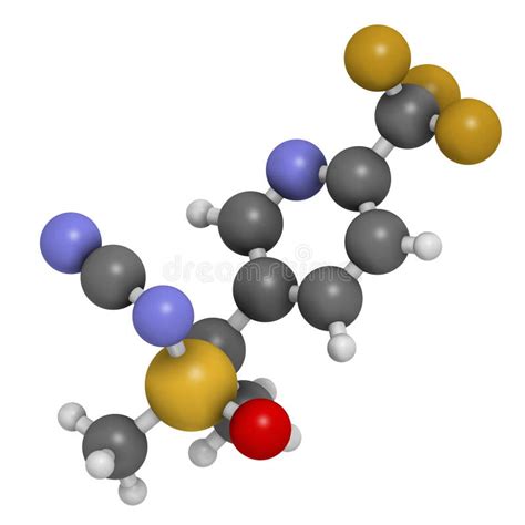 Molécula De Sulfoxaflor Insecticida Estructura Química De Fórmula