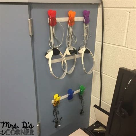 Color Coded Classroom Headphone Storage Mrs D S Corner Headphone