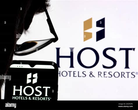 In This Photo Illustration Host Hotels And Resorts Inc Logo Seen