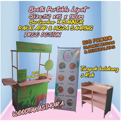 Jual Booth Portable Booth Gerobak Lipat Meja Lipat Event Desk Meja