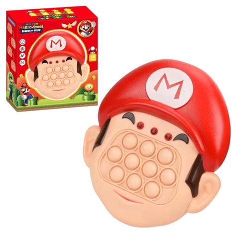 Juguete Quick Push Mario Cara Anti Estrés Burbujas