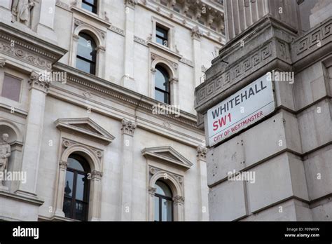 The Corner Of Whitehall And Downing Street Stock Photo Alamy