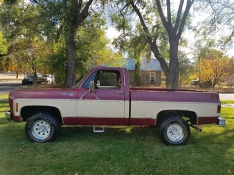 SELLING AT NO RESERVE 1977 CHEVY SCOTTSDALE K10 SHORT BOX 4X4 ALL