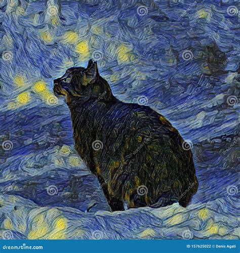 Au Engem Lde Shambhala Katze In Vincent Van Gogh Impressionistische