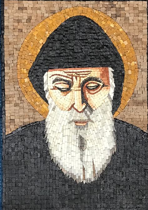 St Charbel Mosaic St Charbel Art Catholic Art Maronite Mosaic Unframed