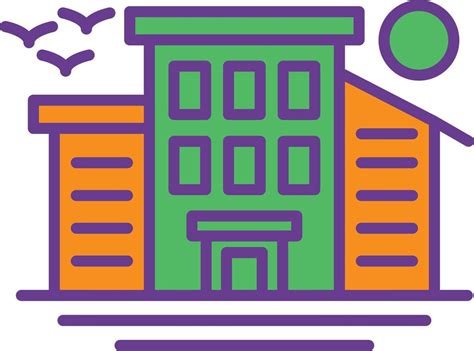 Building Line Filled Two Color 9876368 Vector Art At Vecteezy