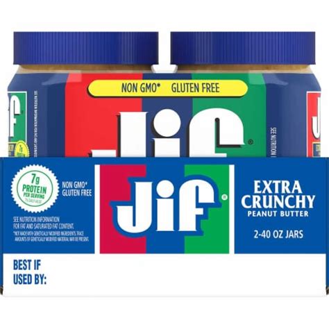 Jif Extra Crunchy Peanut Butter Twin Pack 40 Ounce 8 Per Case 4 2 40 Ounce Harris Teeter