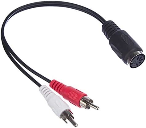 Cable Din Broches Femelle Vers Rca Male M Amazon Fr High Tech